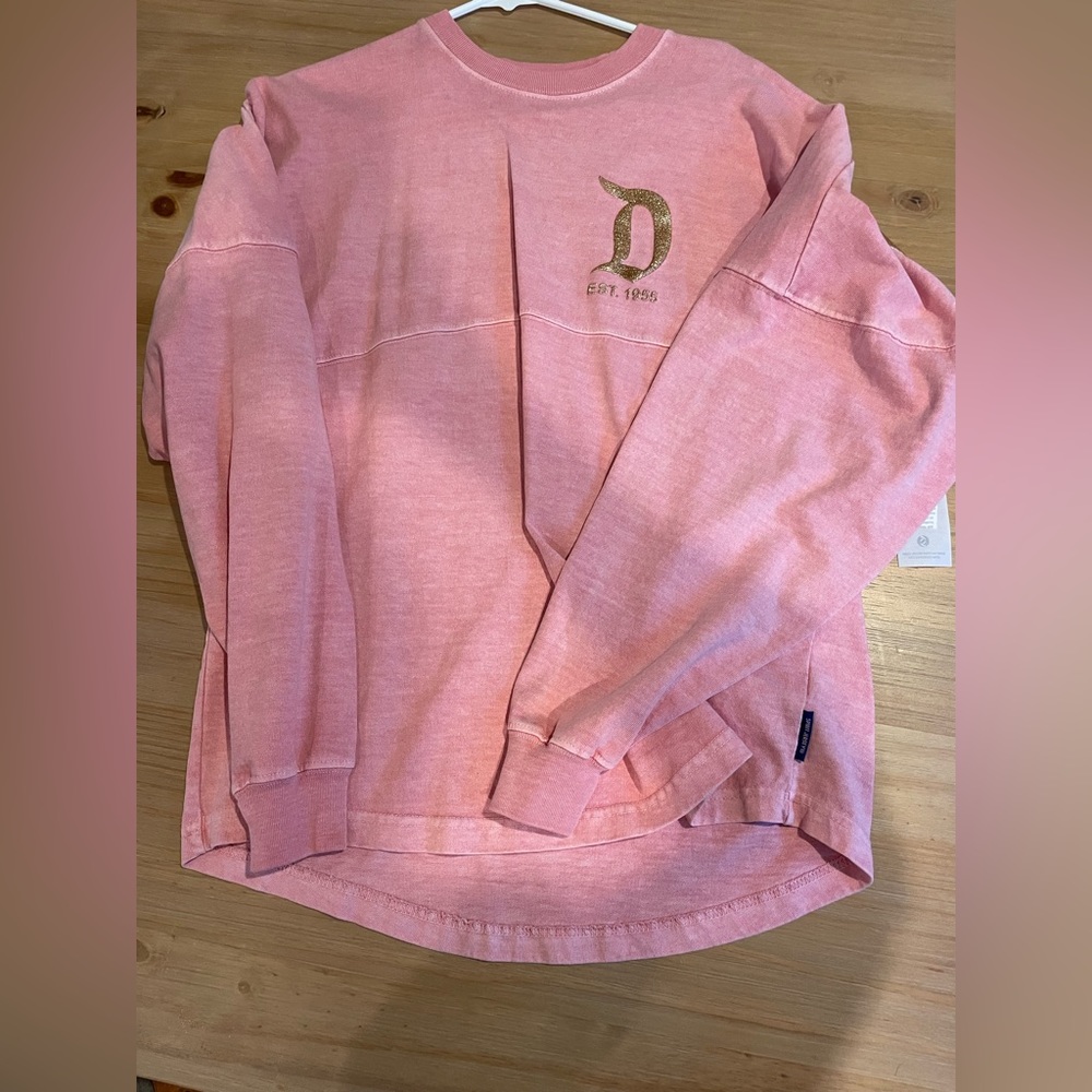 Disney heathered pink crewneck women’s XS spirit jersey